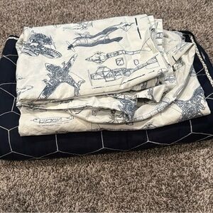 Airplane Print Bedding Set